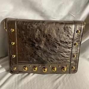 Claudia Ciuti leather metallic handbag